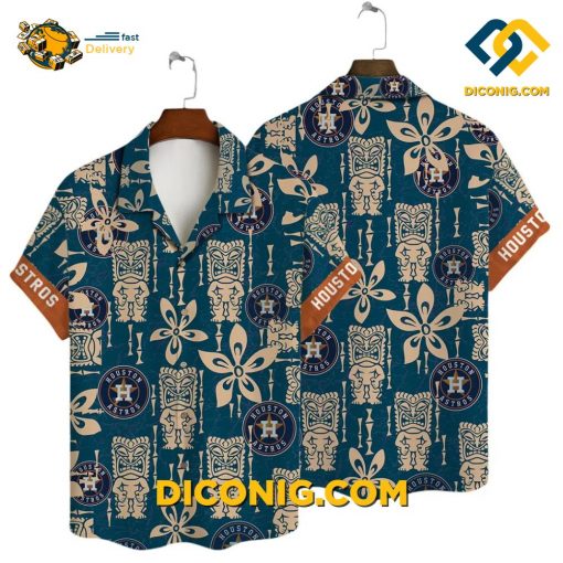 MLB Houston Astros Hawaiian Shirt Custom Tiki Totem