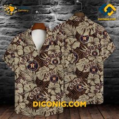 houston astros hawaiian shirt tribal leaf