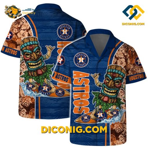 MLB Houston Astros Hawaiian Shirt Custom Tropical Flamingo