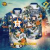 MLB Houston Astros Hawaiian Shirt Custom Tropical Floral Burst