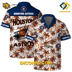 MLB Houston Astros Hawaiian Shirt Custom Tropical Palm Sunset