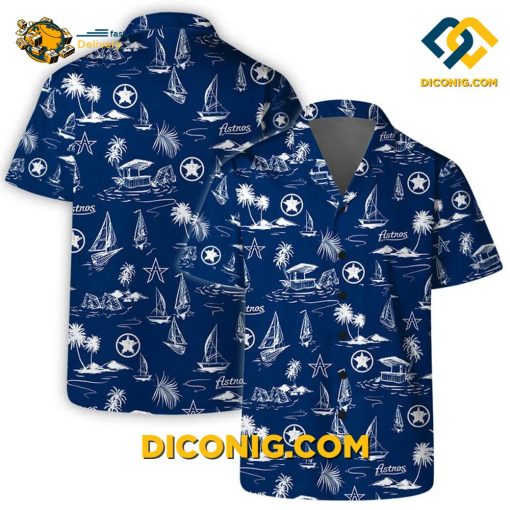 MLB Houston Astros Hawaiian Shirt Custom Tropical Sail Away