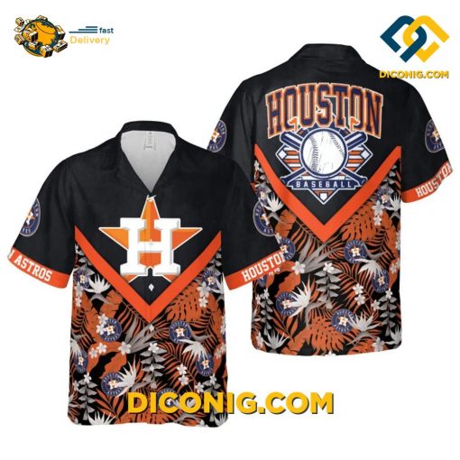 MLB Houston Astros Hawaiian Shirt Custom Vintage Baseball Tropical