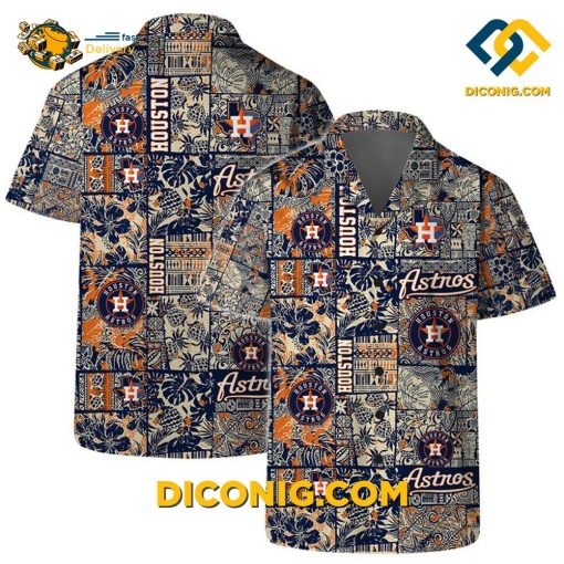 MLB Houston Astros Hawaiian Shirt Custom Vintage Tropic