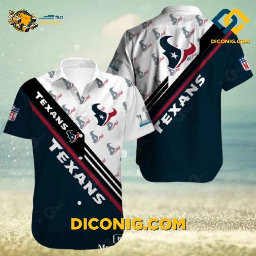 MLB Houston Texans Hawaiian Shirt Custom Bold Stripes