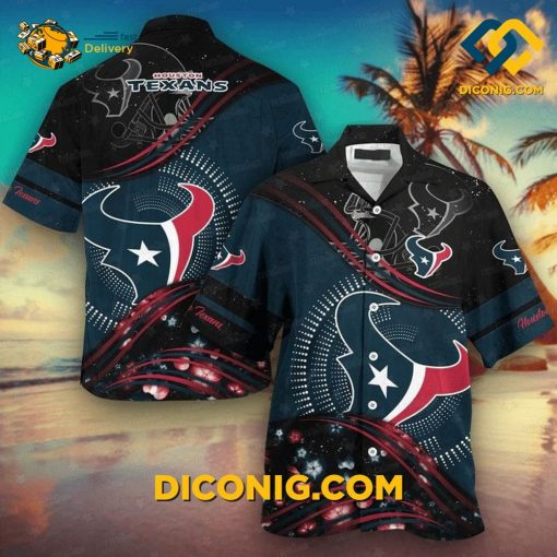 MLB Houston Texans Hawaiian Shirt Custom Cosmic Vibe