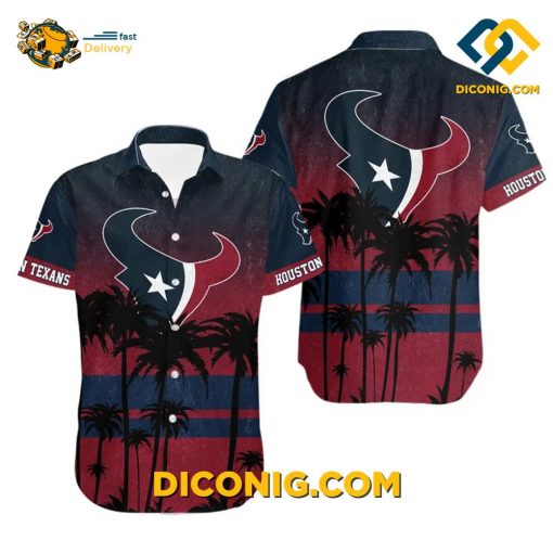 MLB Houston Texans Hawaiian Shirt Custom Palm Night