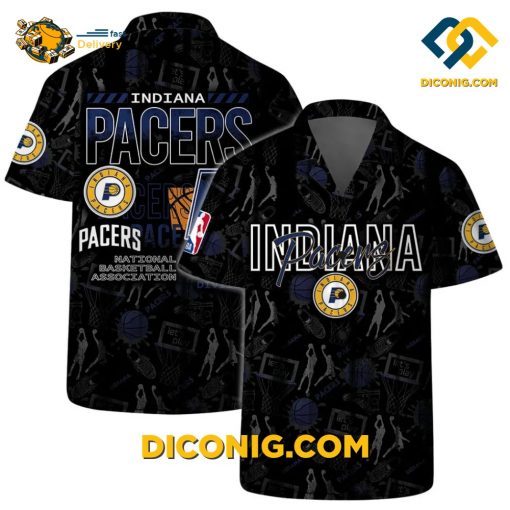 NBA Indiana Pacers Hawaiian Shirt Custom Court Style