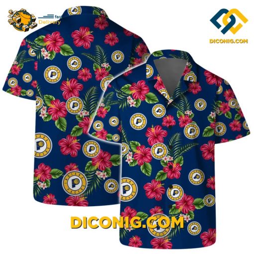 NBA Indiana Pacers Hawaiian Shirt Custom Floral Fantasy