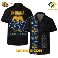 NBA Indiana Pacers Hawaiian Shirt Custom Palm Paradise