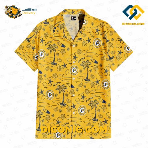 NBA Indiana Pacers Hawaiian Shirt Custom Tropical Breeze
