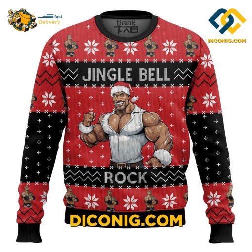 Jingle Bell Rock The Rock Ugly Christmas Sweater