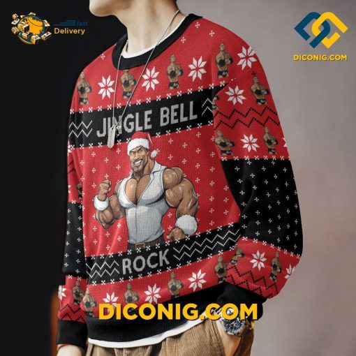 Jingle Bell Rock The Rock Ugly Christmas Sweater