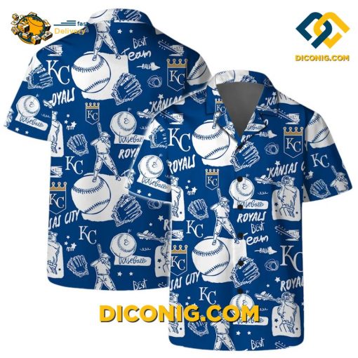 MLB Kansas City Royals Hawaiian Shirt Custom Baseball Icons