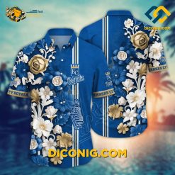 MLB Kansas City Royals Hawaiian Shirt Custom Royal Floral
