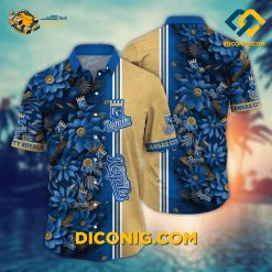 MLB Kansas City Royals Hawaiian Shirt Custom Tropical Floral Fusion