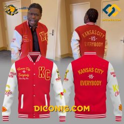 NFL Kansas City Chiefs Vs Everybody Bomber Jacket Custom Baseball Varsity