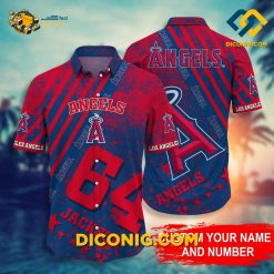 MLB Los Angeles Angels Hawaiian Shirt Custom Stripe