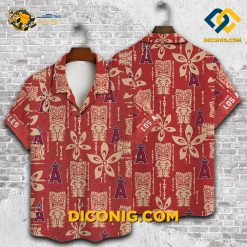 MLB Los Angeles Angels Hawaiian Shirt Custom Tiki Tribal