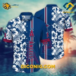 MLB Los Angeles Angels Hawaiian Shirt Custom Tropical Bloom