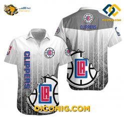 NBA Los Angeles Clippers Hawaiian Shirt Custom Court Wave