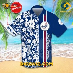 MLB Los Angeles Dodgers Hawaiian Shirt Custom Hibiscus
