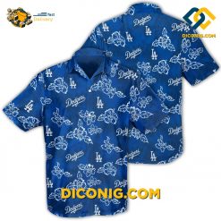 MLB Los Angeles Dodgers Hawaiian Shirt Custom Island Leaves