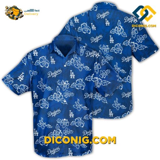 MLB Los Angeles Dodgers Hawaiian Shirt Custom Island Leaves