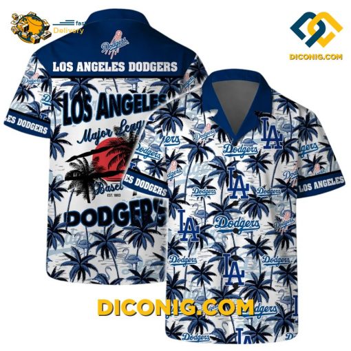 MLB Los Angeles Dodgers Hawaiian Shirt Custom Major League Baseball Palms