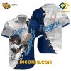 MLB Los Angeles Dodgers Hawaiian Shirt Custom Mascot Bat Swing