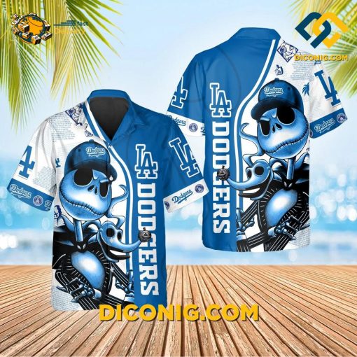MLB Los Angeles Dodgers Hawaiian Shirt Custom Skeleton Swag