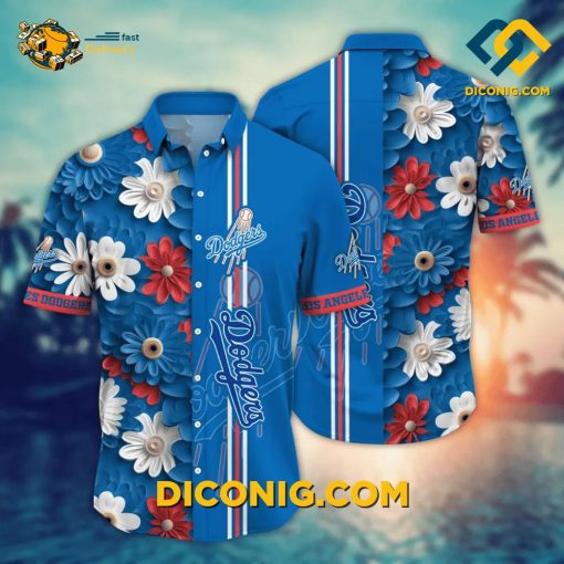 MLB Los Angeles Dodgers Hawaiian Shirt Custom Summer Bloom