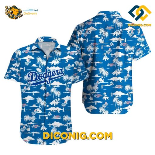 MLB Los Angeles Dodgers Hawaiian Shirt Custom Tropical Palms