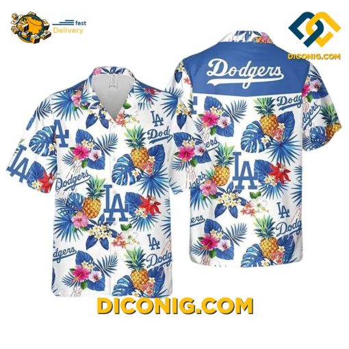 MLB Los Angeles Dodgers Hawaiian Shirt Custom Tropical Pineapple Paradise