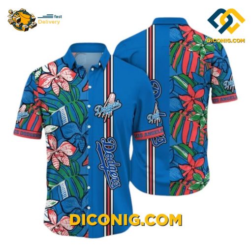 MLB Los Angeles Dodgers Hawaiian Shirt Custom Tropical Splash