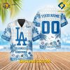 MLB Los Angeles Dodgers Hawaiian Shirt Custom Wave Palms