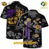 NBA Los Angeles Lakers Hawaiian Shirt Custom Black Blossom
