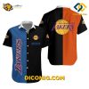 NBA Los Angeles Lakers Hawaiian Shirt Custom Bold Color Block
