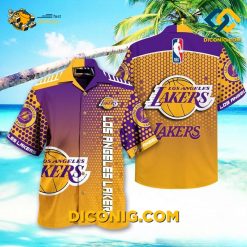 NBA Los Angeles Lakers Hawaiian Shirt Custom Dot Matrix