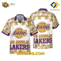 NBA Los Angeles Lakers Hawaiian Shirt Custom Golden Palm