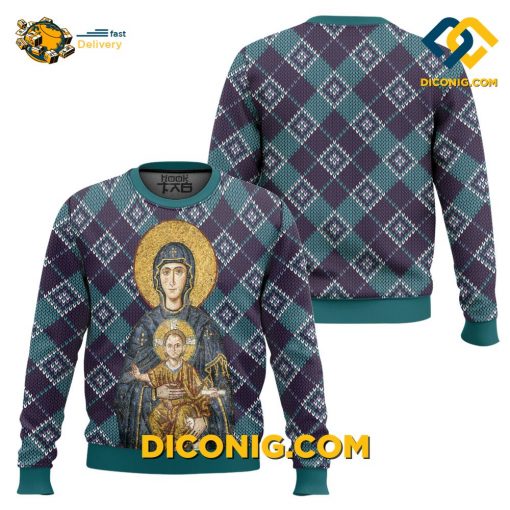 Maria And Jesus In Eastern Orthodox Ugly Christmas Sweater