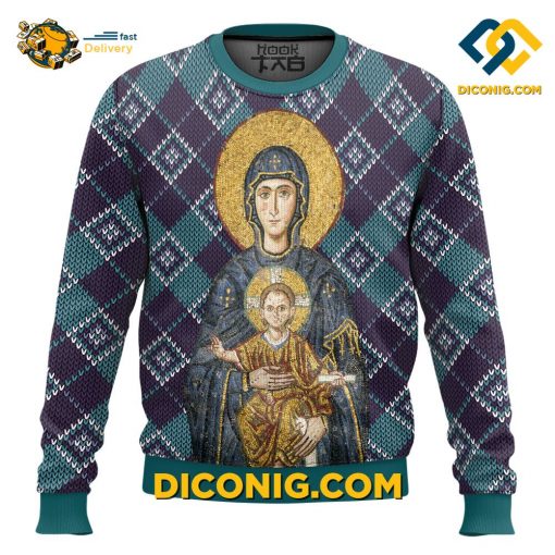 Maria And Jesus In Eastern Orthodox Ugly Christmas Sweater