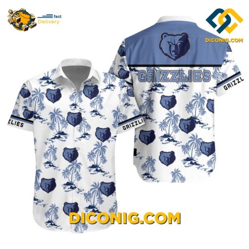 NBA Memphis Grizzlies Hawaiian Shirt Custom Palm Paradise