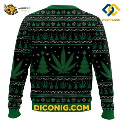 merry marijuana christmas ugly sweater