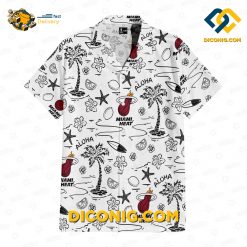 NBA Miami Heat Hawaiian Shirt Custom Beachscape