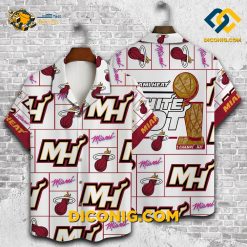 NBA Miami Heat Hawaiian Shirt Custom Championship Grid
