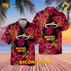 NBA Miami Heat Hawaiian Shirt Custom Hibiscus Night
