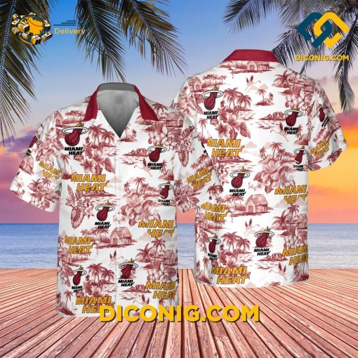 NBA Miami Heat Hawaiian Shirt Custom Island Escape