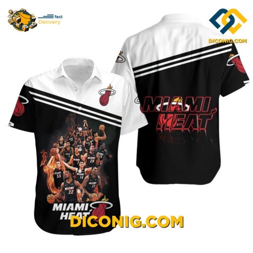 NBA Miami Heat Hawaiian Shirt Custom Legends On Flame