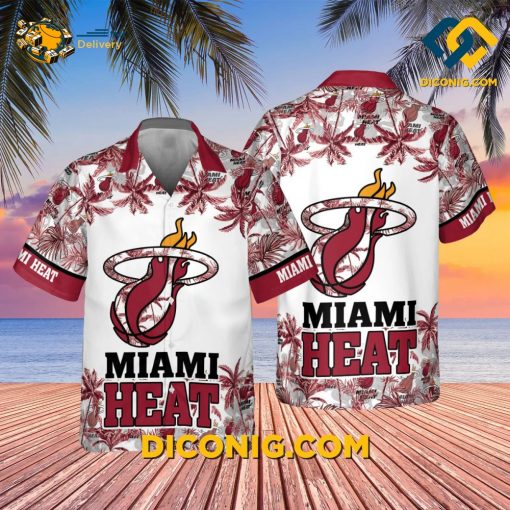 NBA Miami Heat Hawaiian Shirt Custom Palms Paradise